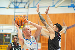 Basketball, Basketball Superliga 2024/25, Playoffs, Viertelfinale Spiel 3, Oberwart Gunners vs. Kapfenberg 

