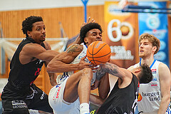 Basketball, Basketball Superliga 2024/25, Playoffs, Viertelfinale Spiel 3, Oberwart Gunners vs. Kapfenberg 

