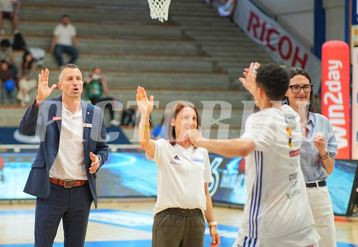 Basketball, Basketball Superliga 2024/25, Playoffs, Viertelfinale Spiel 3, Oberwart Gunners vs. Kapfenberg 

