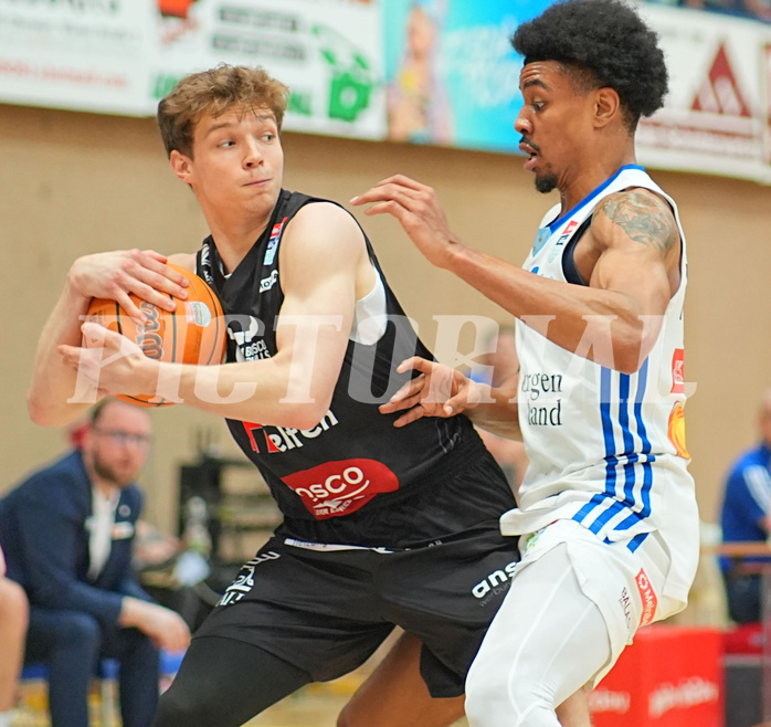 Basketball, Basketball Superliga 2024/25, Playoffs, Viertelfinale Spiel 3, Oberwart Gunners vs. Kapfenberg 

