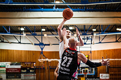 Basketball, bet-at-home Basketball Superliga 2021/22, Grunddurchgang Runde 9, Oberwart Gunners, Flyers Wels, Sebastian Käferle (7)