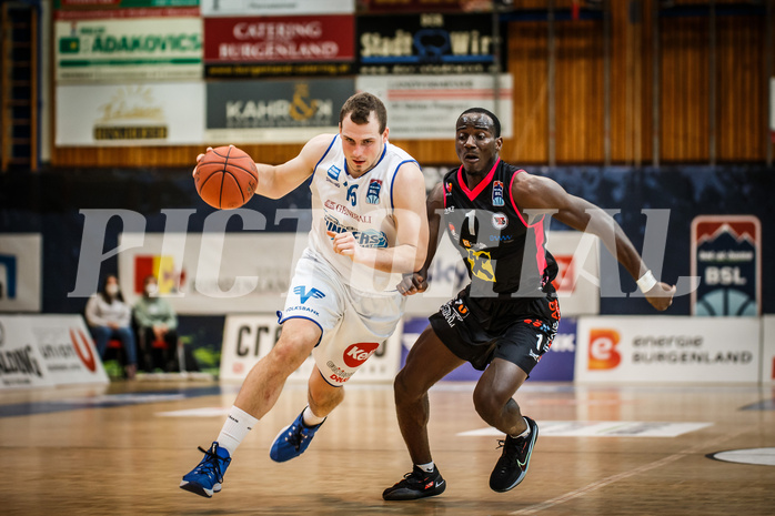 Basketball, bet-at-home Basketball Superliga 2021/22, Grunddurchgang Runde 9, Oberwart Gunners, Flyers Wels, Renato Poljak (16)