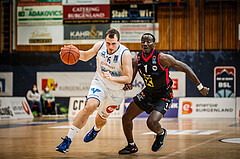 Basketball, bet-at-home Basketball Superliga 2021/22, Grunddurchgang Runde 9, Oberwart Gunners, Flyers Wels, Renato Poljak (16)