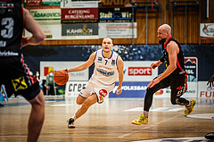 Basketball, bet-at-home Basketball Superliga 2021/22, Grunddurchgang Runde 9, Oberwart Gunners, Flyers Wels, Sebastian Käferle (7)