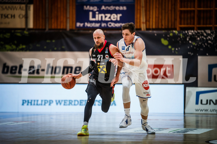 Basketball, bet-at-home Basketball Superliga 2021/22, Grunddurchgang Runde 9, Oberwart Gunners, Flyers Wels, Christian Von Fintel (27)