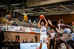 Basketball, bet-at-home Basketball Superliga 2021/22, Grunddurchgang Runde 9, Oberwart Gunners, Flyers Wels, Ioannis Chatzinikolas (11)