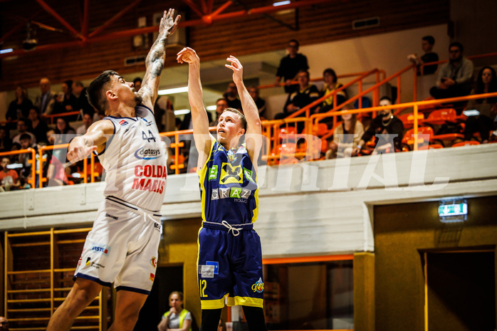 Basketball, win2day Basketball Superliga 2022/23, 4. Qualifikationsrunde, BBC Nord Dragonz, UBSC Graz, Lukas Simoner (12)
