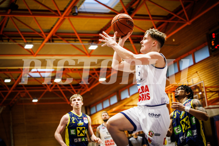 Basketball, win2day Basketball Superliga 2022/23, 4. Qualifikationsrunde, BBC Nord Dragonz, UBSC Graz, Valentin Pasterk (6)
