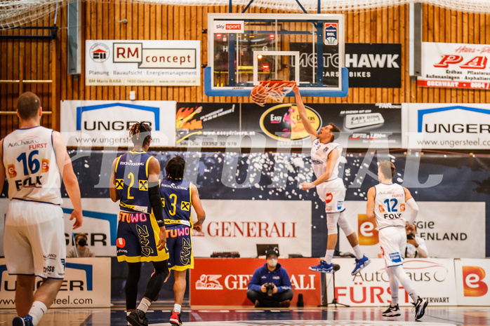 Basketball, bet-at-home Basketball Superliga 2021/22, Grunddurchgang Runde 12, Oberwart Gunners, UBSC Graz, Edi Patekar (9)