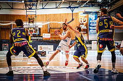 Basketball, bet-at-home Basketball Superliga 2021/22, Grunddurchgang Runde 12, Oberwart Gunners, UBSC Graz, Ioannis Chatzinikolas (11)