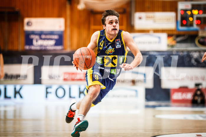 Basketball, bet-at-home Basketball Superliga 2021/22, Grunddurchgang Runde 12, Oberwart Gunners, UBSC Graz, Paul Isbetcherian (9)