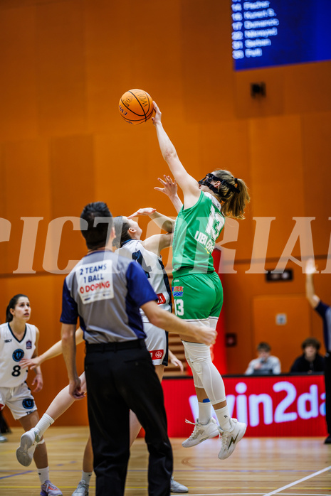 Basketball, Win2Day Basketball Damen Superliga 2024/25, Grunddurchgang 7.Runde, Vienna Timberwolves, UBI Graz, Melanie Fischer (14), Simone Sill (13)