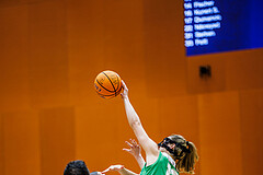 Basketball, Win2Day Basketball Damen Superliga 2024/25, Grunddurchgang 7.Runde, Vienna Timberwolves, UBI Graz, Melanie Fischer (14), Simone Sill (13)