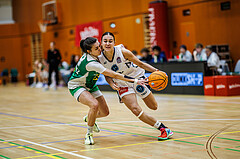 Basketball, Win2Day Basketball Damen Superliga 2024/25, Grunddurchgang 7.Runde, Vienna Timberwolves, UBI Graz, Nika Cic (18), Sophie Kunert (16)