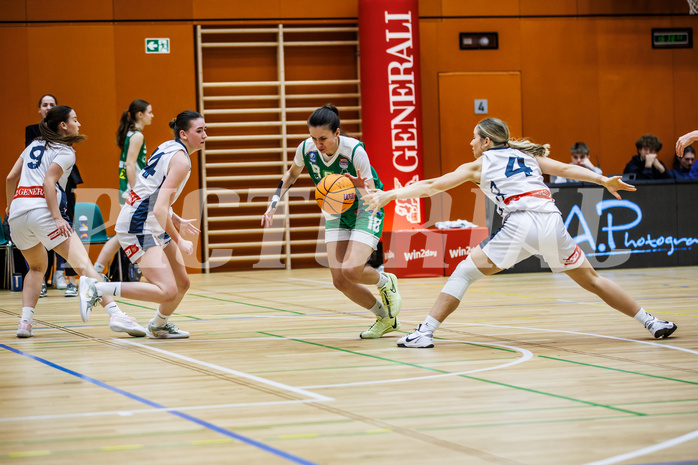 Basketball, Win2Day Basketball Damen Superliga 2024/25, Grunddurchgang 7.Runde, Vienna Timberwolves, UBI Graz, Nika Cic (18), Johanna Mölls (4)