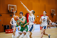 Basketball, Win2Day Basketball Damen Superliga 2024/25, Grunddurchgang 7.Runde, Vienna Timberwolves, UBI Graz, Simone Sill (13), Johanna Mölls (4)