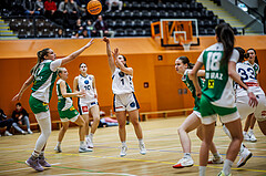 Basketball, Win2Day Basketball Damen Superliga 2024/25, Grunddurchgang 7.Runde, Vienna Timberwolves, UBI Graz, Lenny Jacimovic (17), Elisa Khamis (1)