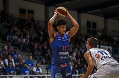 Basketball, Admiral Basketball Superliga 2019/20, Grunddurchgang 1.Runde, Oberwart Gunners, Kapfenberg Bulls, Jeremy Jones (15)