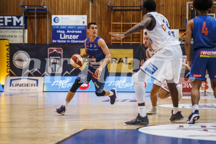 Basketball, Admiral Basketball Superliga 2019/20, Grunddurchgang 1.Runde, Oberwart Gunners, Kapfenberg Bulls, Bogic Vujosevic (5)