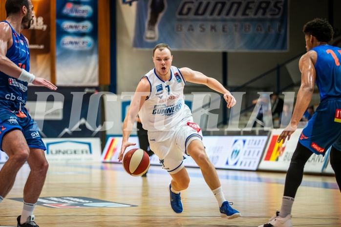 Basketball, Admiral Basketball Superliga 2019/20, Grunddurchgang 1.Runde, UNGER STEEL Gunners Oberwart, Kapfenberg Bulls, Sebastian Käferle (7)