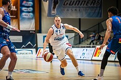 Basketball, Admiral Basketball Superliga 2019/20, Grunddurchgang 1.Runde, UNGER STEEL Gunners Oberwart, Kapfenberg Bulls, Sebastian Käferle (7)