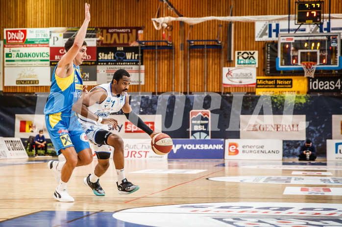 Basketball, bet-at-home Basketball Superliga 2020/21, Viertelfinale Spiel 3, Oberwart Gunners, SKN St. Pölten, Nigel Pruitt (11)