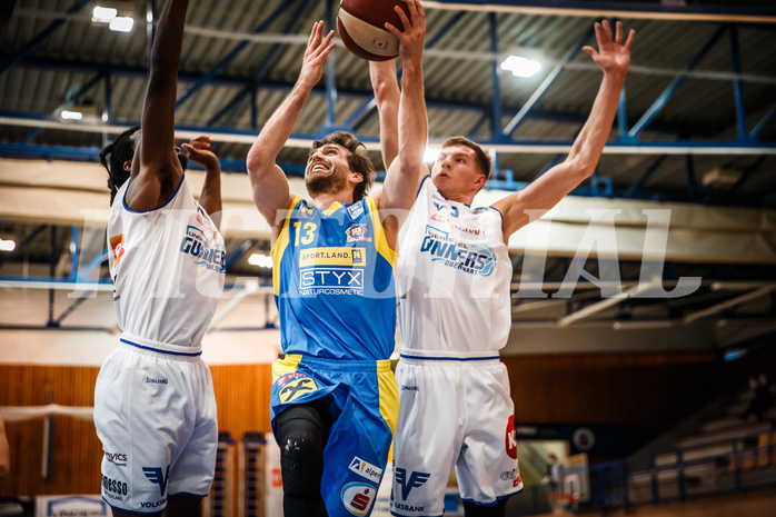 Basketball, bet-at-home Basketball Superliga 2020/21, Viertelfinale Spiel 3, Oberwart Gunners, SKN St. Pölten, Lukas Böck (13)