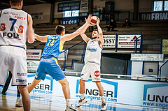 Basketball, bet-at-home Basketball Superliga 2020/21, Viertelfinale Spiel 3, Oberwart Gunners, SKN St. Pölten, Ignas Fiodorovas (5)