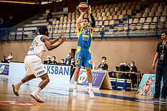 Basketball, bet-at-home Basketball Superliga 2020/21, Viertelfinale Spiel 3, Oberwart Gunners, SKN St. Pölten, Kostas Oikonomopouluos (25)