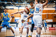 Basketball, bet-at-home Basketball Superliga 2020/21, Viertelfinale Spiel 3, Oberwart Gunners, SKN St. Pölten, Steven Kaltenbrunner (7)