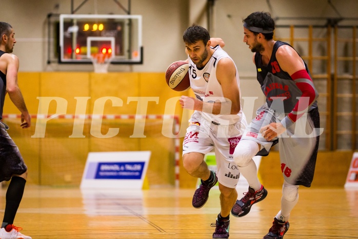 Basketball, 2.Bundesliga, Grunddurchgang 10.Runde, Mattersburg Rocks, Villach Raiders, Ramiz Suljanovic (15), Marko Kolaric (16)
