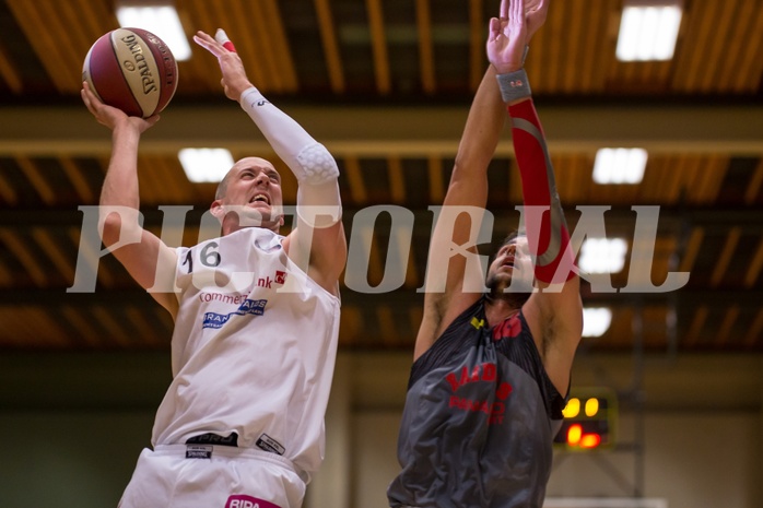Basketball, 2.Bundesliga, Grunddurchgang 10.Runde, Mattersburg Rocks, Villach Raiders, Corey HALLETT (16), Marko Kolaric (16)