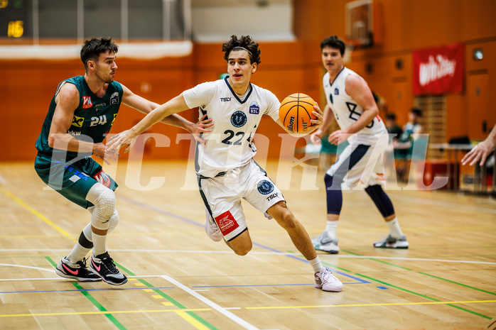 Basketball, Basketball Zweite Liga 2024/25, Grunddurchgang 12.Runde, Vienna Timberwolves, Dornbirn Lions, Eduard Nogues (24), Daniele Kuchar (22)