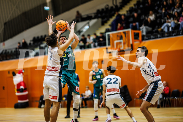 Basketball, Basketball Zweite Liga 2024/25, Grunddurchgang 12.Runde, Vienna Timberwolves, Dornbirn Lions, Armin Karian (7), Eduard Nogues (24)