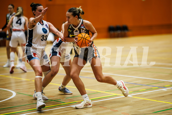 Basketball, Win2Day Basketball Damen Superliga 2024/25, Grunddurchgang 9.Runde, Vienna Timberwolves, Klosterneuburg Duchess, Lea Feitl (33), Lucia Skvarekova (12)