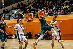 Basketball, Basketball Zweite Liga 2024/25, Grunddurchgang 12.Runde, Vienna Timberwolves, Dornbirn Lions, Pauls Miglinieks (2), Maximilian Seher (16)