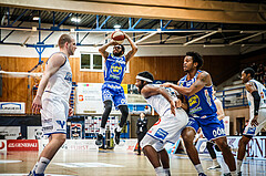 Basketball, bet-at-home Basketball Superliga 2020/21, Halbfinale Spiel 4, Oberwart Gunners, Gmunden Swans, Jaylon Tate (5)