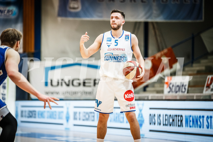 Basketball, bet-at-home Basketball Superliga 2020/21, Halbfinale Spiel 4, Oberwart Gunners, Gmunden Swans, Ignas Fiodorovas (5)