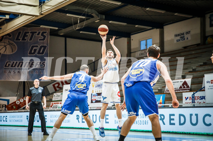 Basketball, bet-at-home Basketball Superliga 2020/21, Halbfinale Spiel 4, Oberwart Gunners, Gmunden Swans, Ignas Fiodorovas (5)