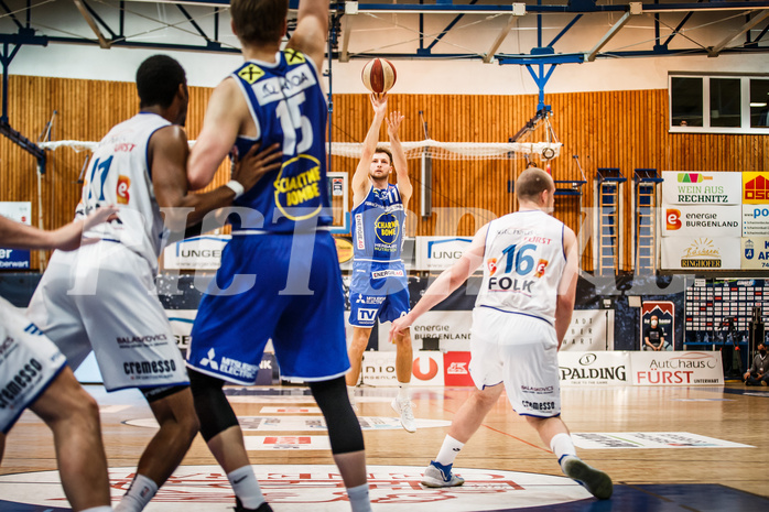 Basketball, bet-at-home Basketball Superliga 2020/21, Halbfinale Spiel 4, Oberwart Gunners, Gmunden Swans, Lukas Schartmüller (11)