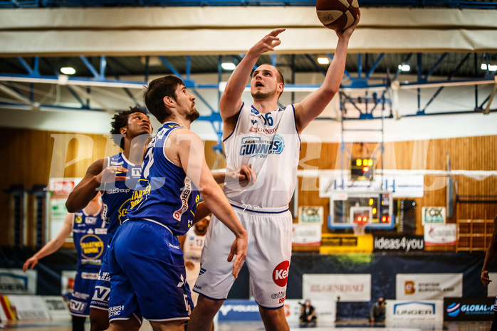 Basketball, bet-at-home Basketball Superliga 2020/21, Halbfinale Spiel 4, Oberwart Gunners, Gmunden Swans, Renato Poljak (16)