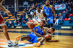 Basketball, Win2Day Superliga 2022/23, Grunddurchgang 7.Runde, BC GGMT Vienna, SKN St. Pölten, Rashaan Guylain Mbemba (12), Jozo Rados (3)