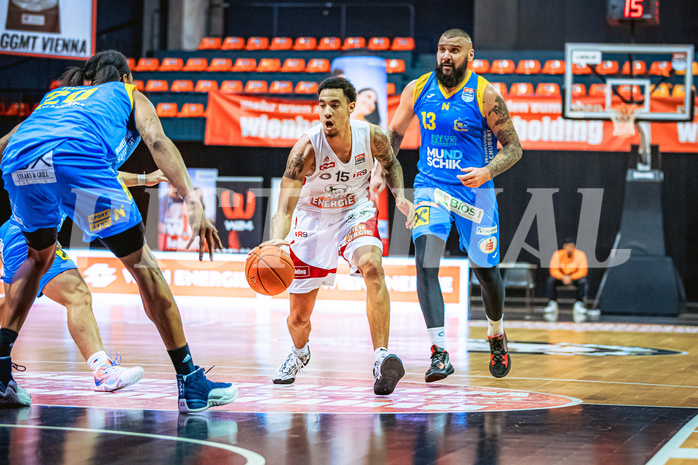 Basketball, Win2Day Superliga 2022/23, Grunddurchgang 7.Runde, BC GGMT Vienna, SKN St. Pölten, Khalid Thomas (15), Nebosja Dukity (13)