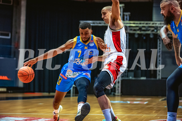 Basketball, Win2Day Superliga 2022/23, Grunddurchgang 7.Runde, BC GGMT Vienna, SKN St. Pölten, Steven Kaltenbrunner (7), Stefan Savic (13)