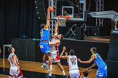 Basketball, Win2Day Superliga 2022/23, Grunddurchgang 7.Runde, BC GGMT Vienna, SKN St. Pölten, Rashaan Guylain Mbemba (12)