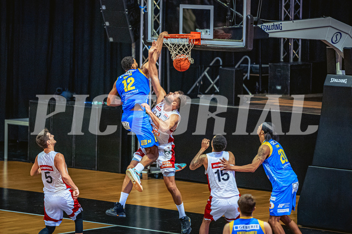 Basketball, Win2Day Superliga 2022/23, Grunddurchgang 7.Runde, BC GGMT Vienna, SKN St. Pölten, Rashaan Guylain Mbemba (12)