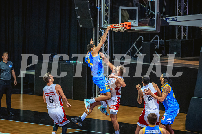 Basketball, Win2Day Superliga 2022/23, Grunddurchgang 7.Runde, BC GGMT Vienna, SKN St. Pölten, Rashaan Guylain Mbemba (12)