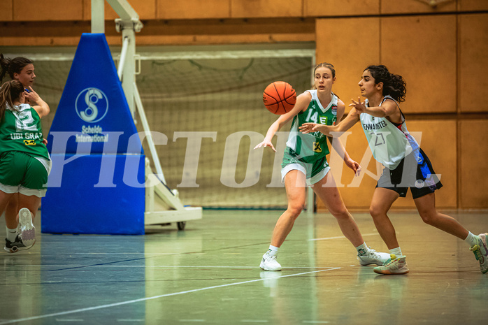 Basketball, Win2Day Basketball Damen Superliga 2022/23, Grunddurchgang 7.Runde, Vienna United, UBI Holding Graz, Jördis Reisner (14), Mouzhan Asadi (27)