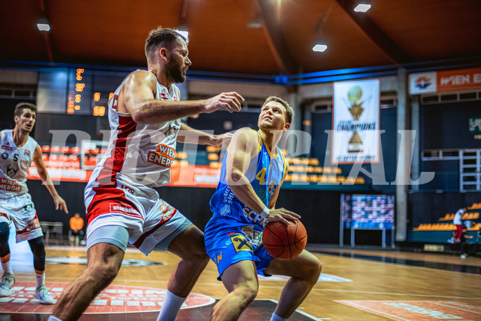 Basketball, Win2Day Superliga 2022/23, Grunddurchgang 7.Runde, BC GGMT Vienna, SKN St. Pölten, Jozo Rados (3), Felix Angerbauer (4)