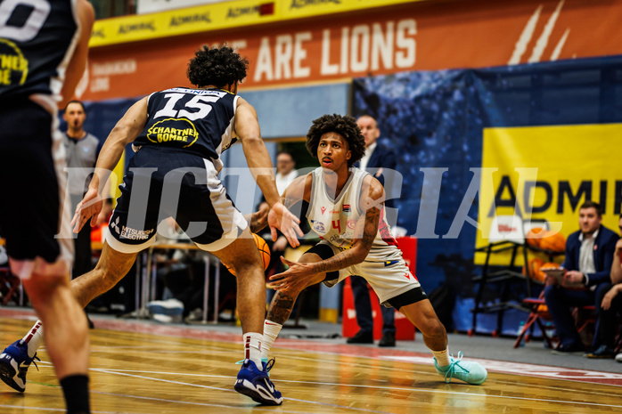 Basketball, win2day Basketball Superliga 2023/24, 4.Plazierungsrunde, Traiskirchen Lions, Gmunden Swans, Demarcus Demonia (4)